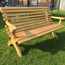 3 seater wooden bench