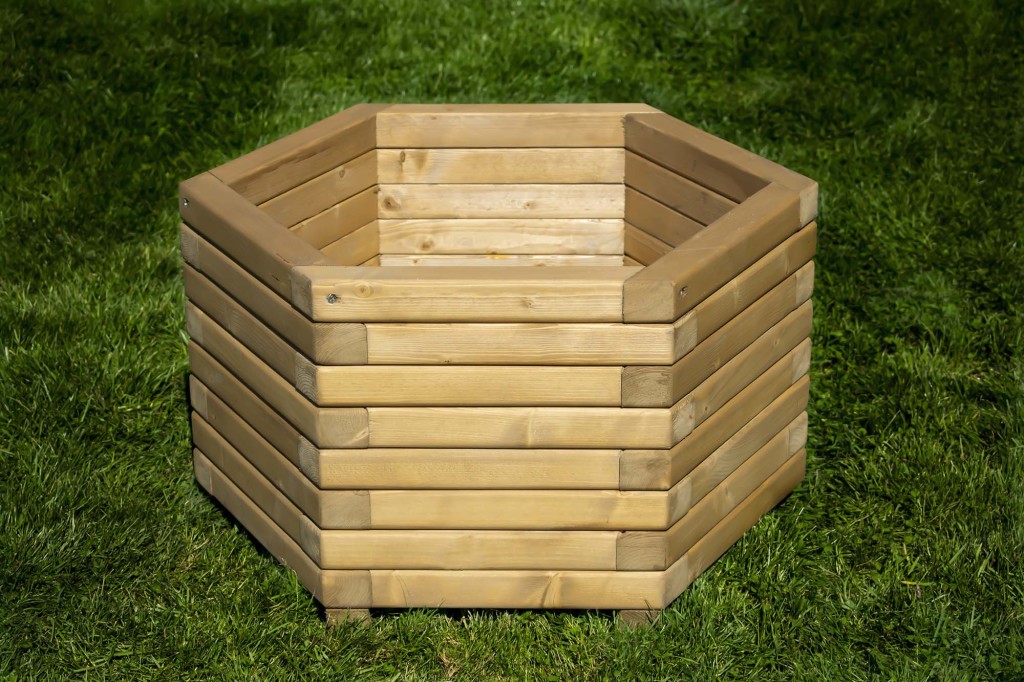 Hexagon Wooden Planter | Planters | Pretty Planter