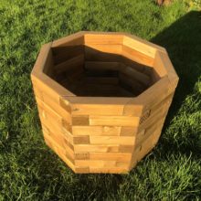 Octagonal wooden planter